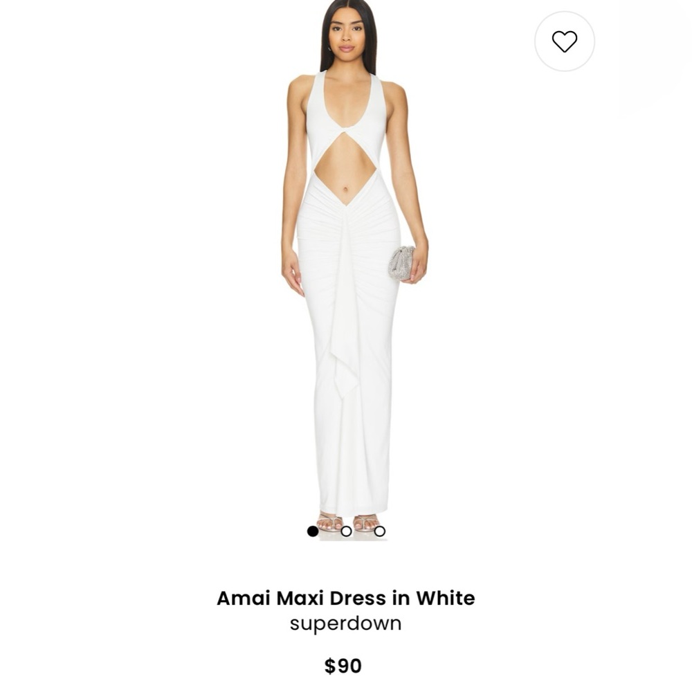 Superdown Ivory Knot Detail Dress